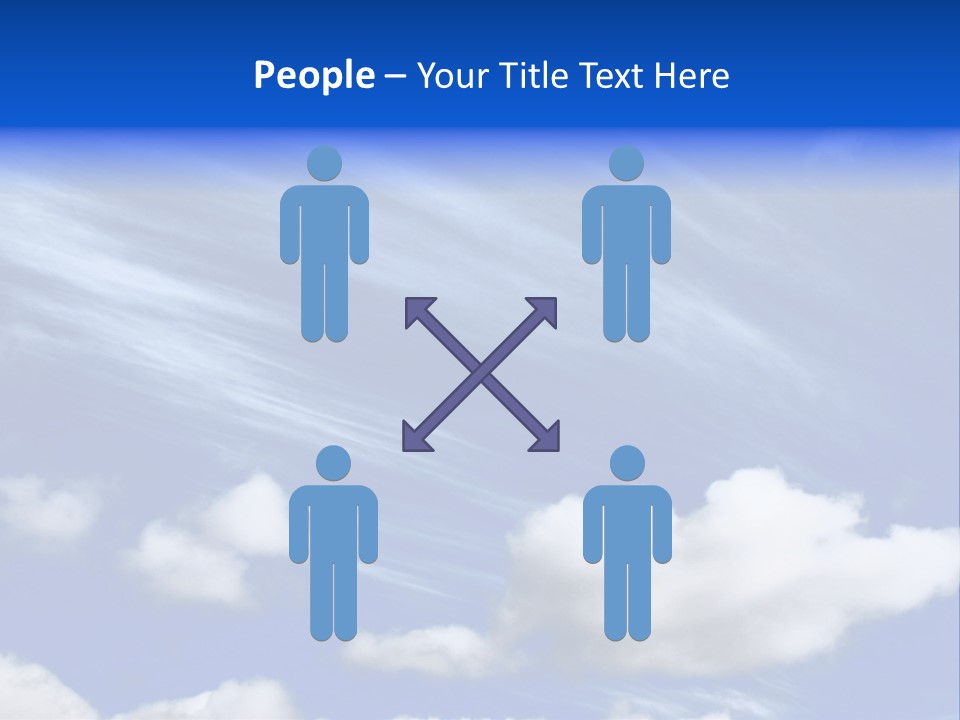 A Blue Sky With Clouds And A Plane In The Sky PowerPoint Template