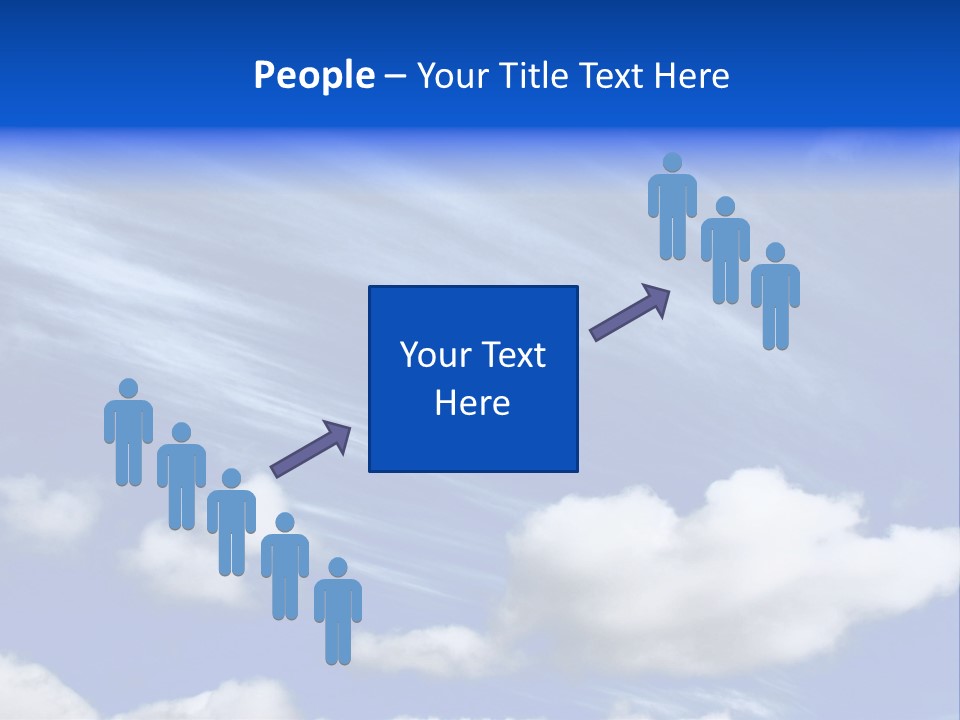 A Blue Sky With Clouds And A Plane In The Sky PowerPoint Template