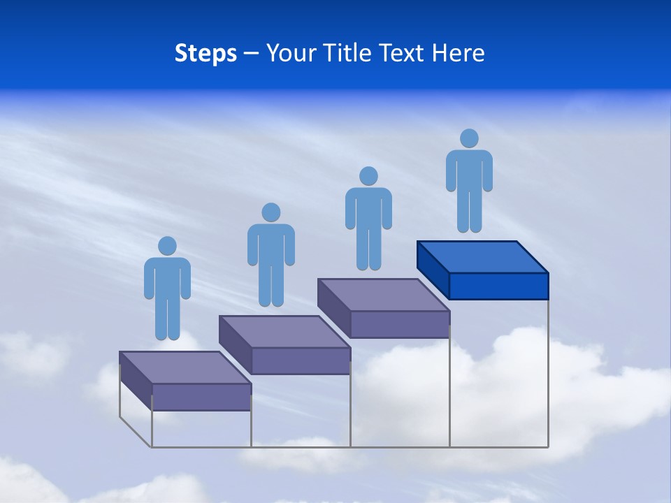 A Blue Sky With Clouds And A Plane In The Sky PowerPoint Template