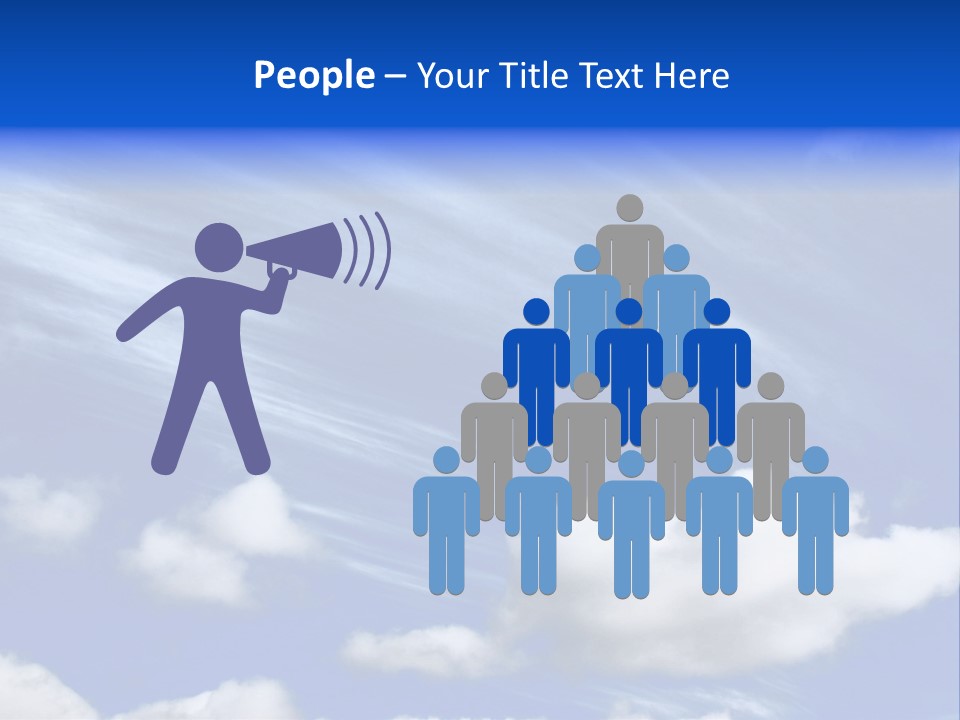 A Blue Sky With Clouds And A Plane In The Sky PowerPoint Template