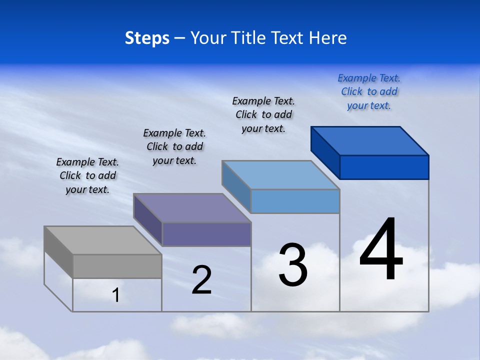A Blue Sky With Clouds And A Plane In The Sky PowerPoint Template