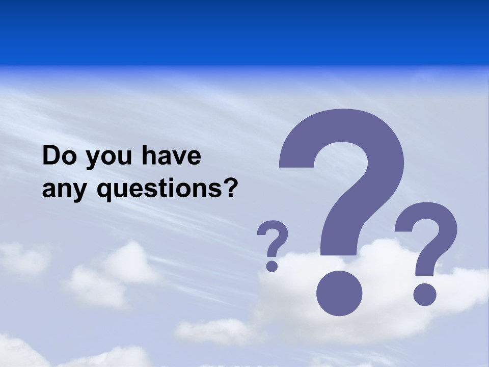 A Blue Sky With Clouds And A Plane In The Sky PowerPoint Template