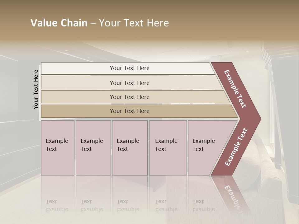 A Living Room With A Large Screen On The Wall PowerPoint Template