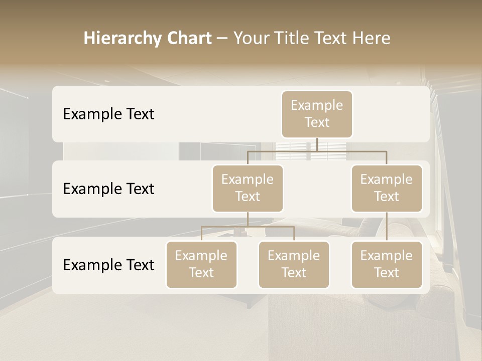 A Living Room With A Large Screen On The Wall PowerPoint Template