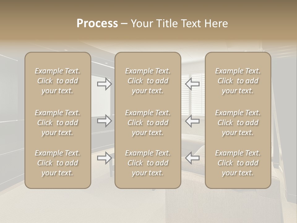 A Living Room With A Large Screen On The Wall PowerPoint Template