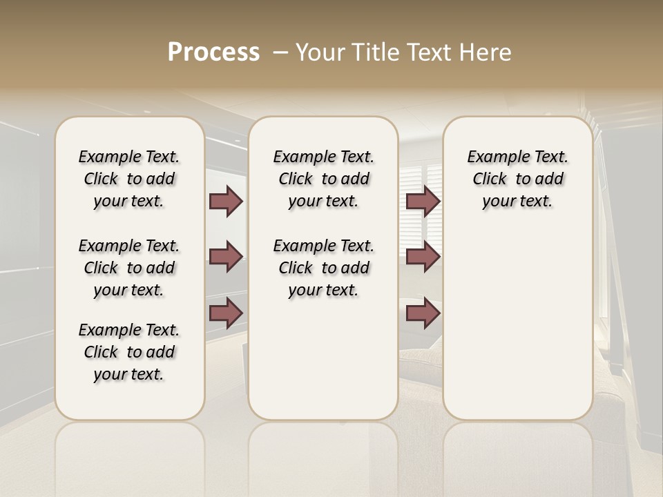 A Living Room With A Large Screen On The Wall PowerPoint Template