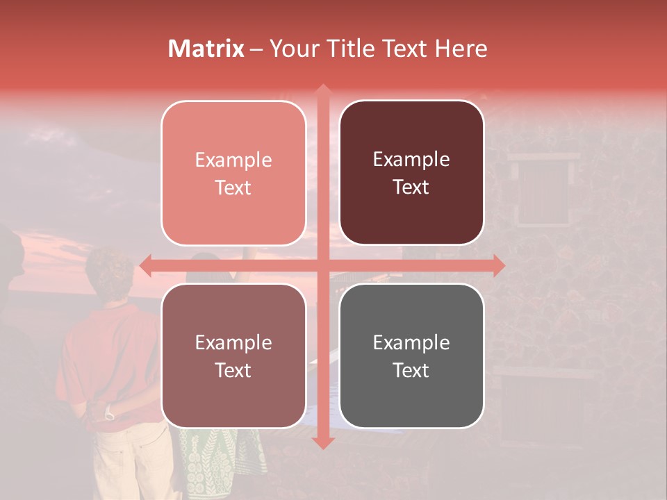 A Couple Of People Standing Next To A Building PowerPoint Template