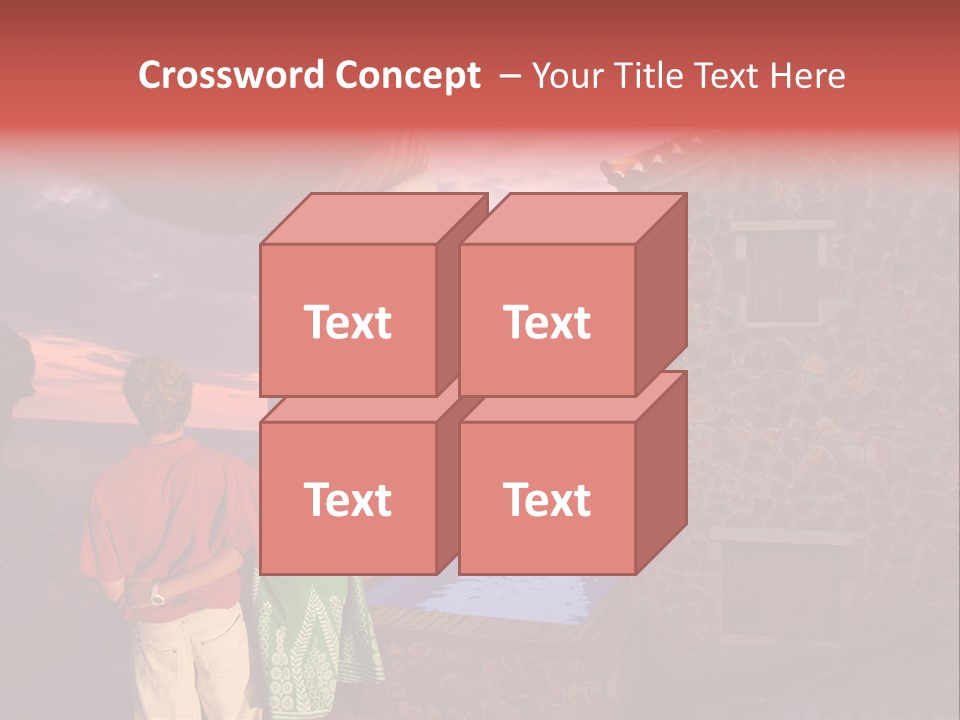 A Couple Of People Standing Next To A Building PowerPoint Template