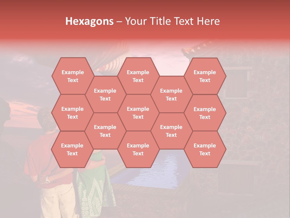 A Couple Of People Standing Next To A Building PowerPoint Template