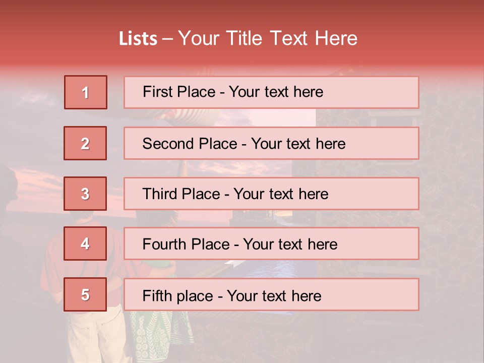 A Couple Of People Standing Next To A Building PowerPoint Template