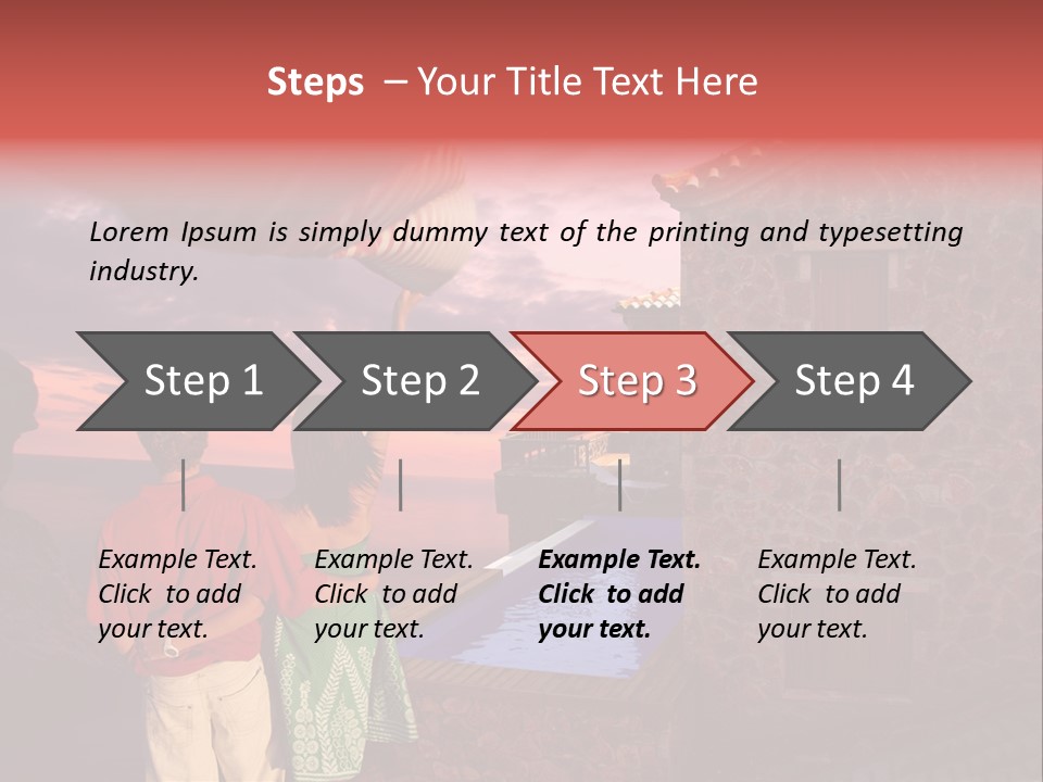 A Couple Of People Standing Next To A Building PowerPoint Template