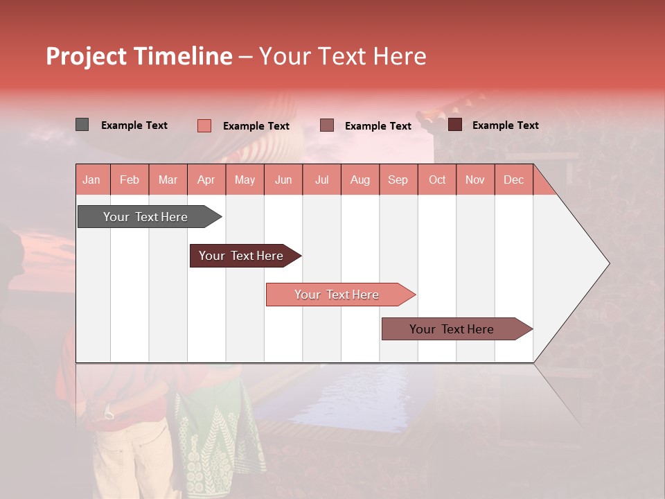 A Couple Of People Standing Next To A Building PowerPoint Template