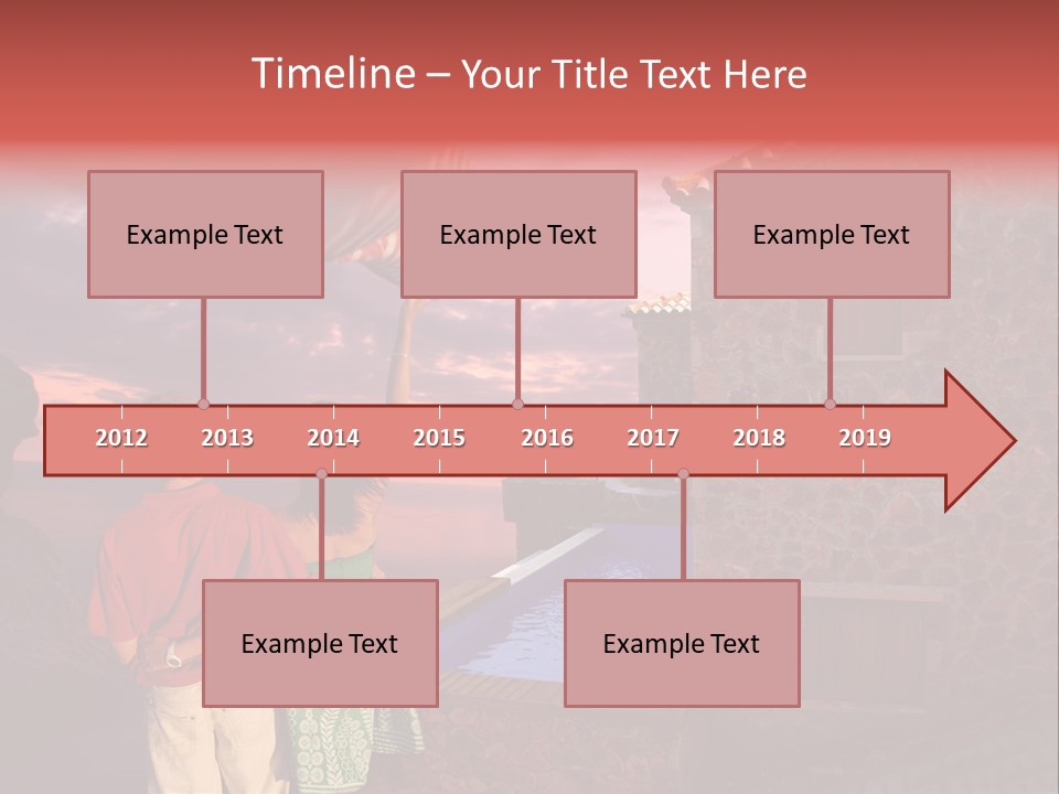 A Couple Of People Standing Next To A Building PowerPoint Template