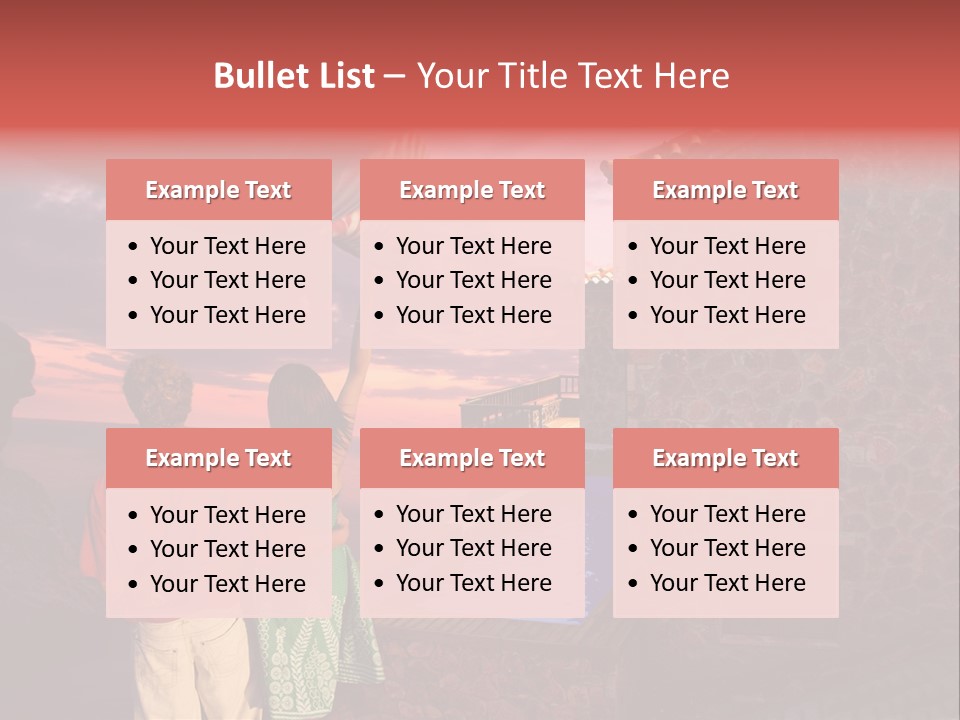 A Couple Of People Standing Next To A Building PowerPoint Template