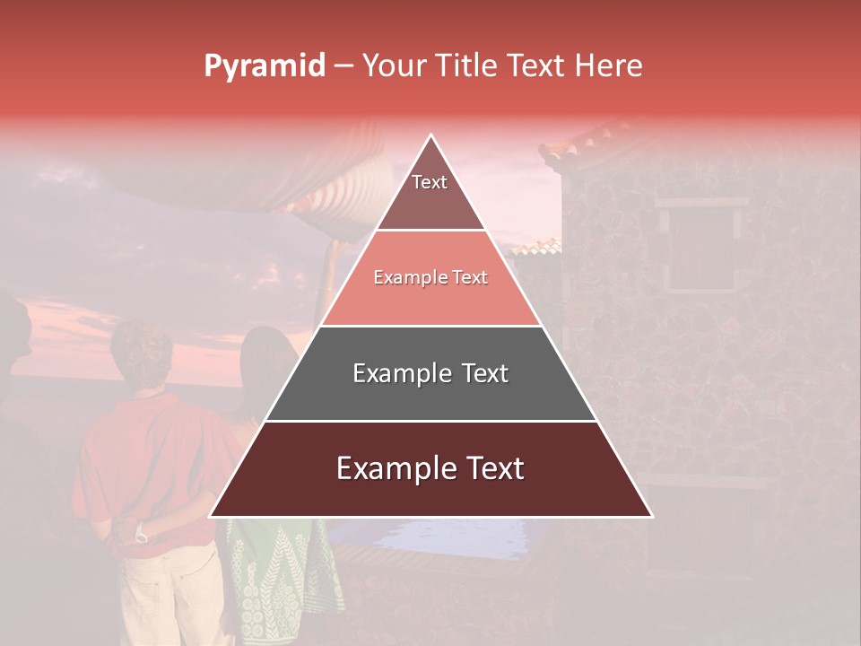 A Couple Of People Standing Next To A Building PowerPoint Template