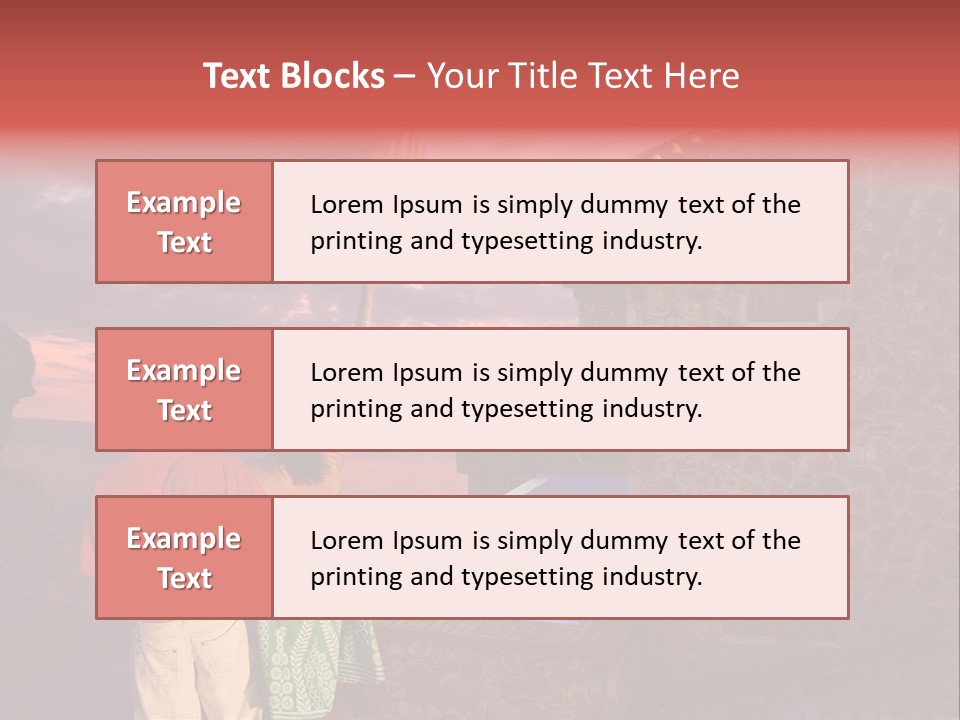 A Couple Of People Standing Next To A Building PowerPoint Template