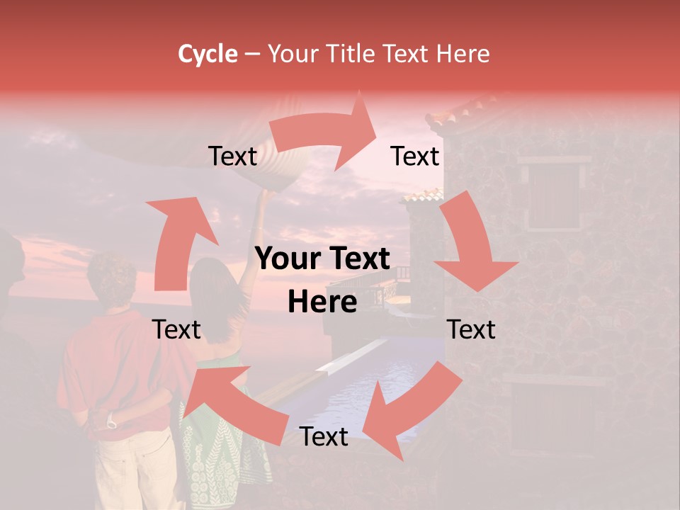A Couple Of People Standing Next To A Building PowerPoint Template