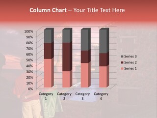 A Couple Of People Standing Next To A Building PowerPoint Template