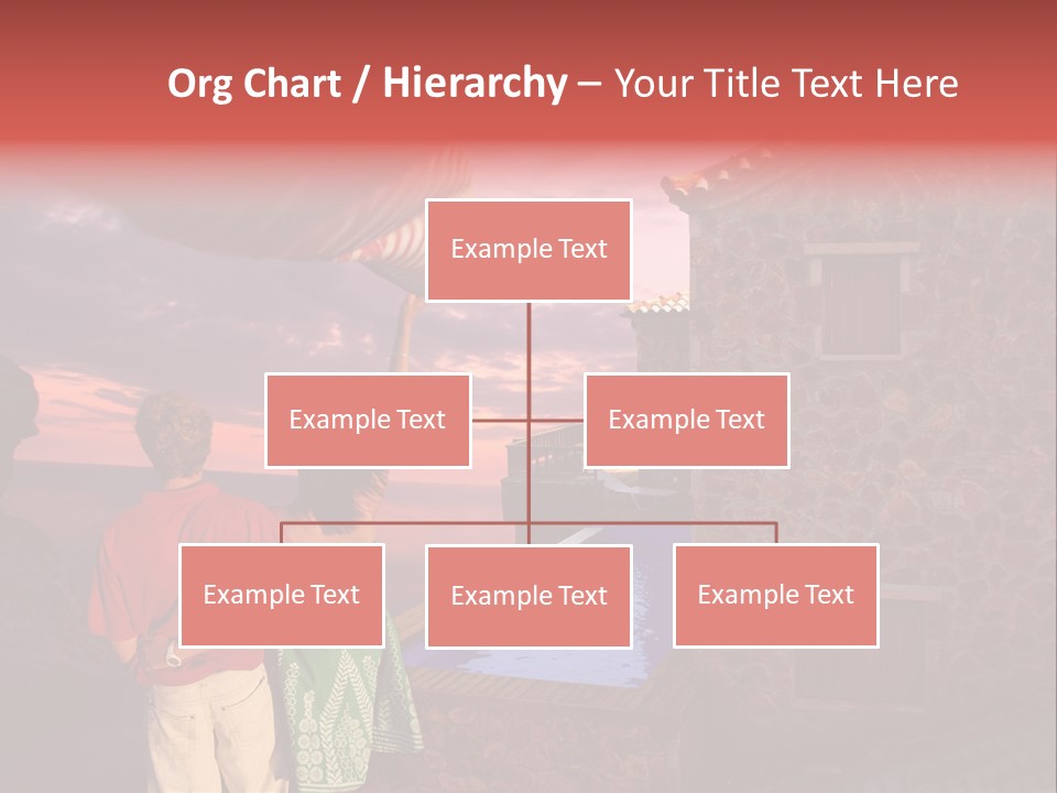 A Couple Of People Standing Next To A Building PowerPoint Template