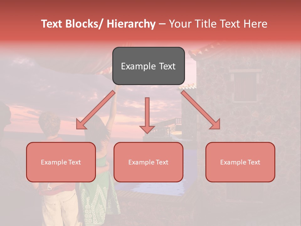 A Couple Of People Standing Next To A Building PowerPoint Template