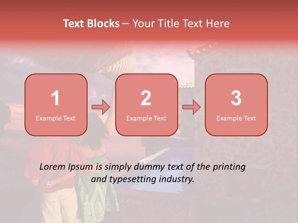 A Couple Of People Standing Next To A Building PowerPoint Template