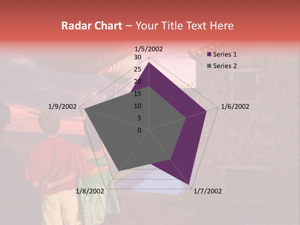 A Couple Of People Standing Next To A Building PowerPoint Template