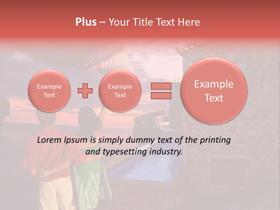 A Couple Of People Standing Next To A Building PowerPoint Template
