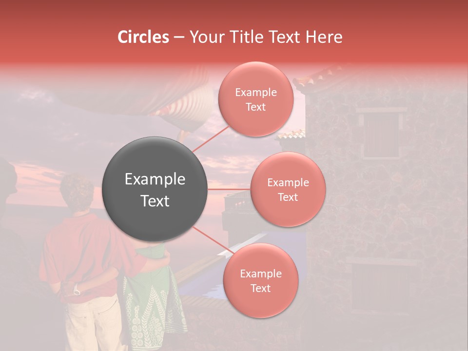 A Couple Of People Standing Next To A Building PowerPoint Template