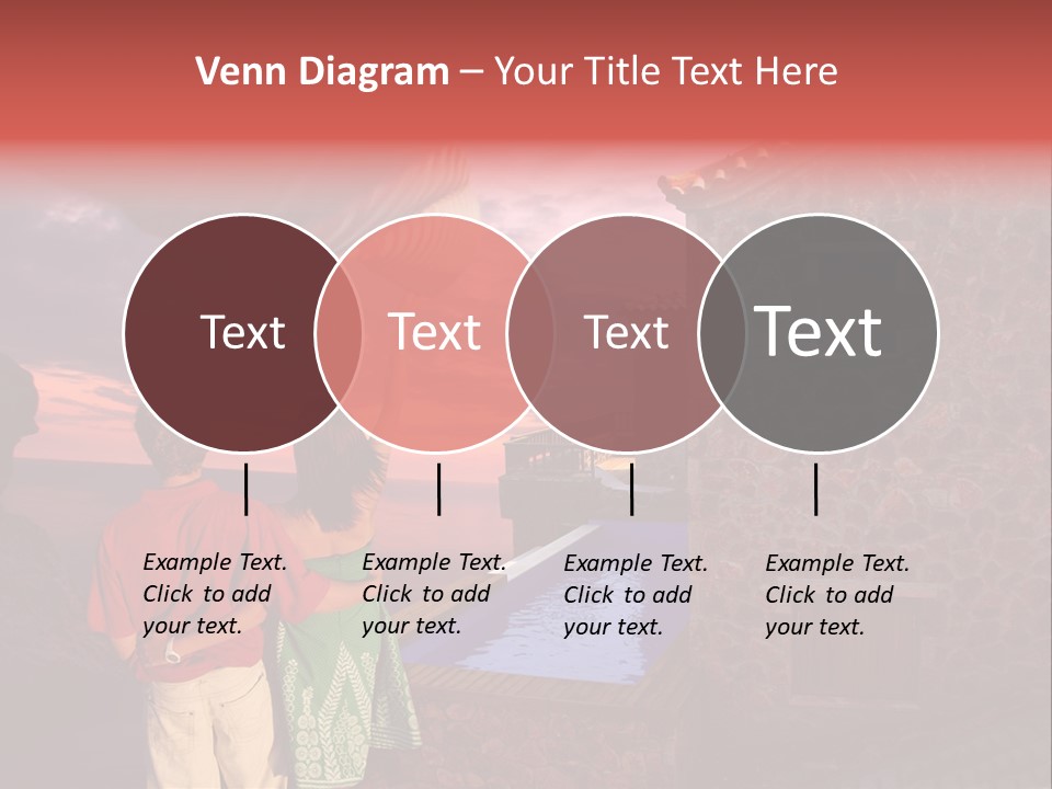 A Couple Of People Standing Next To A Building PowerPoint Template