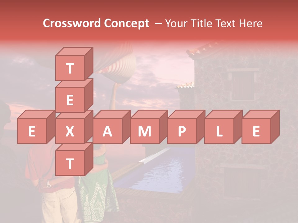 A Couple Of People Standing Next To A Building PowerPoint Template