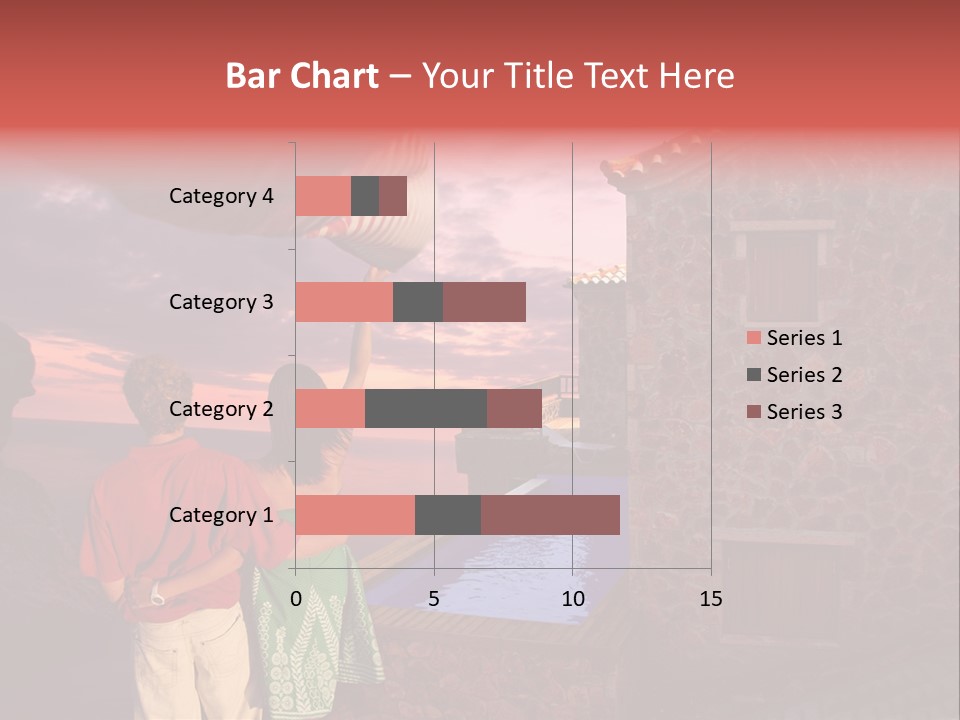 A Couple Of People Standing Next To A Building PowerPoint Template