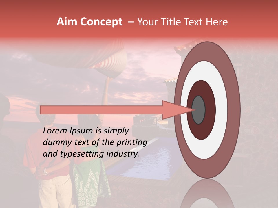 A Couple Of People Standing Next To A Building PowerPoint Template