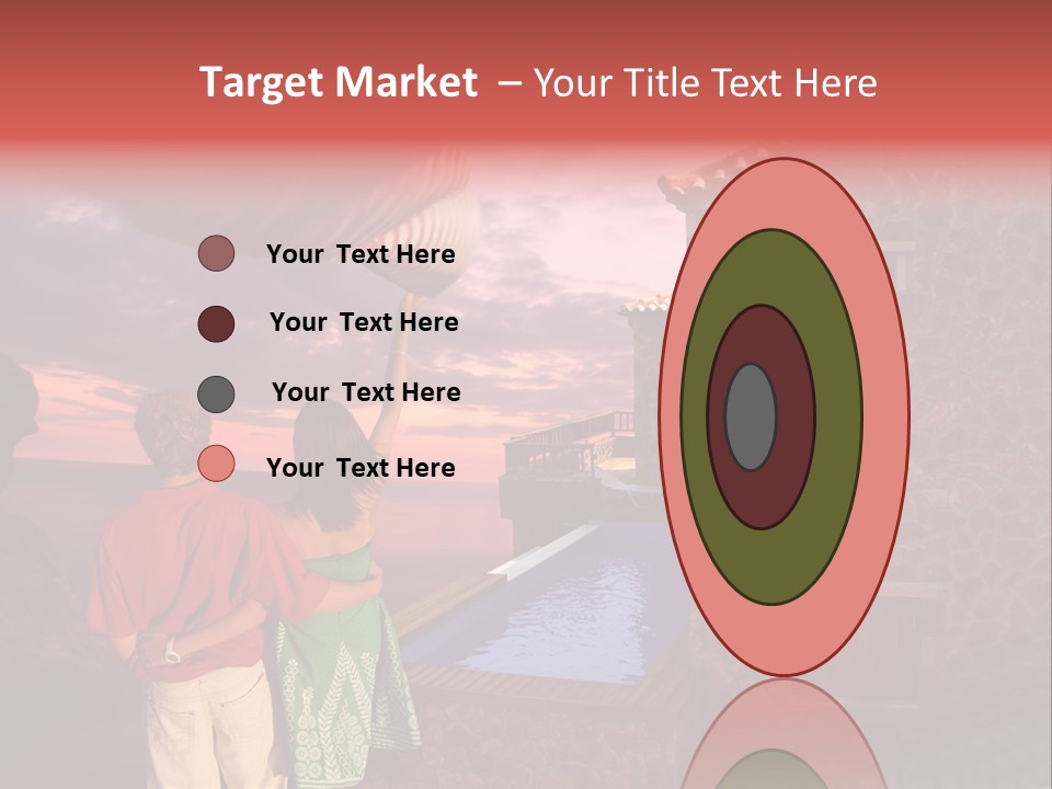 A Couple Of People Standing Next To A Building PowerPoint Template