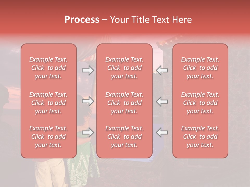 A Couple Of People Standing Next To A Building PowerPoint Template