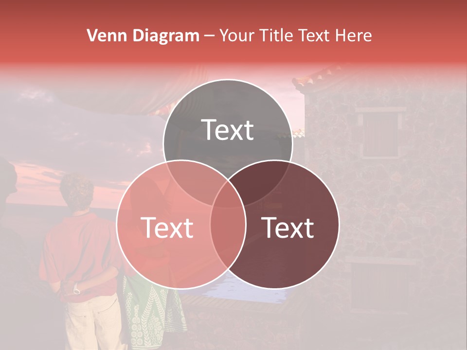 A Couple Of People Standing Next To A Building PowerPoint Template