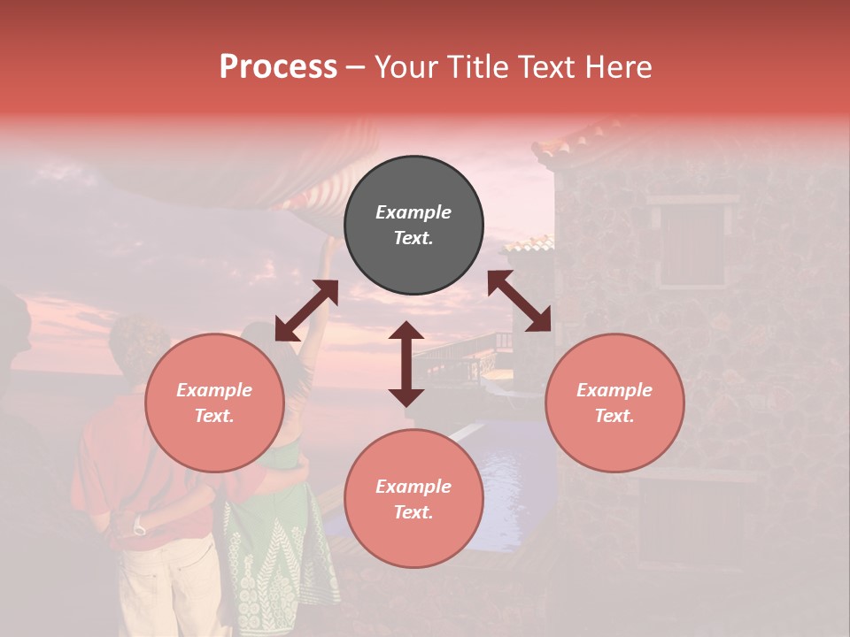 A Couple Of People Standing Next To A Building PowerPoint Template