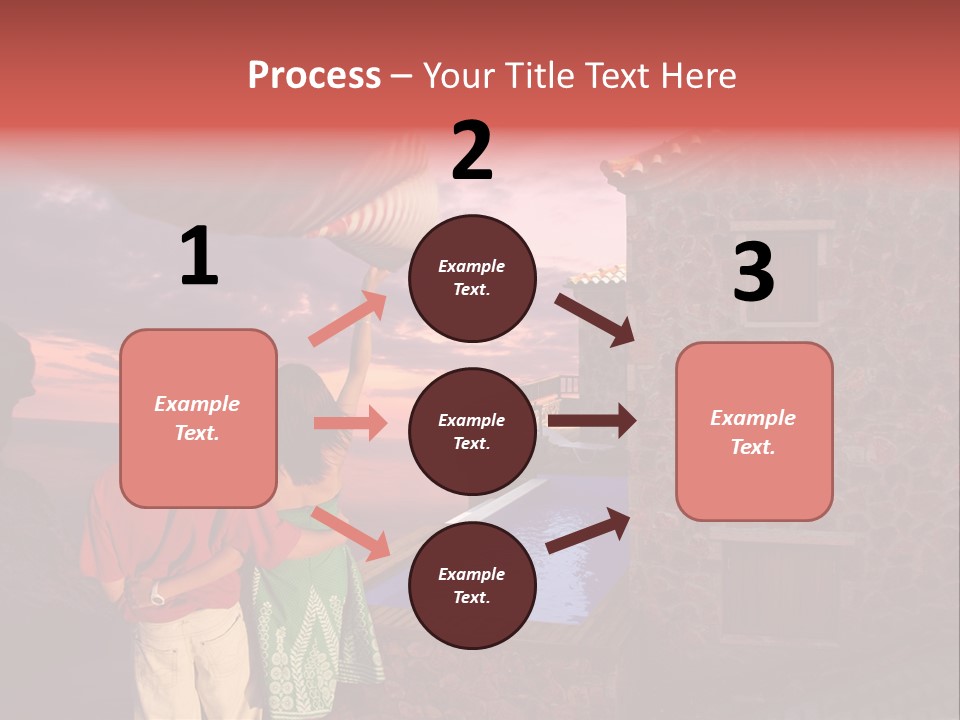 A Couple Of People Standing Next To A Building PowerPoint Template