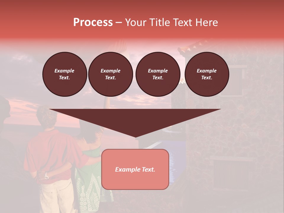A Couple Of People Standing Next To A Building PowerPoint Template
