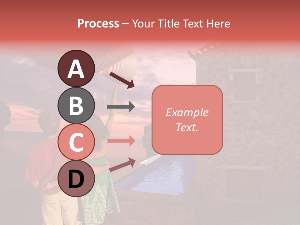 A Couple Of People Standing Next To A Building PowerPoint Template