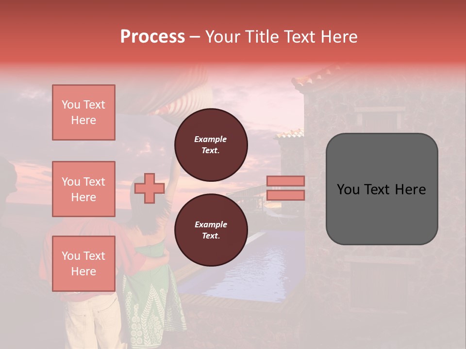 A Couple Of People Standing Next To A Building PowerPoint Template
