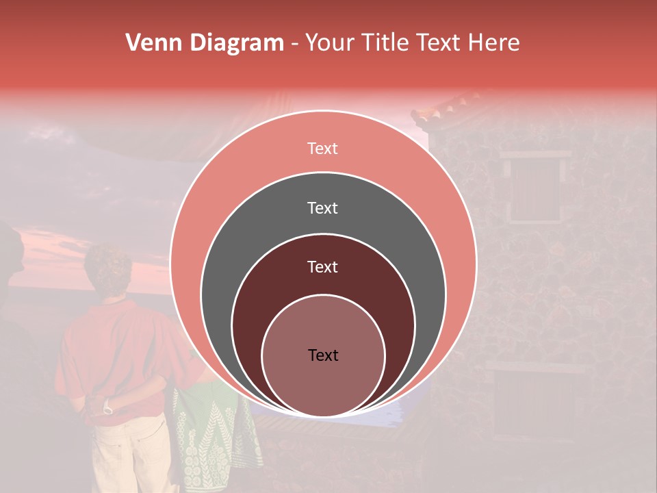 A Couple Of People Standing Next To A Building PowerPoint Template