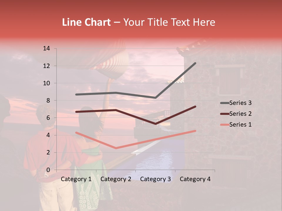 A Couple Of People Standing Next To A Building PowerPoint Template