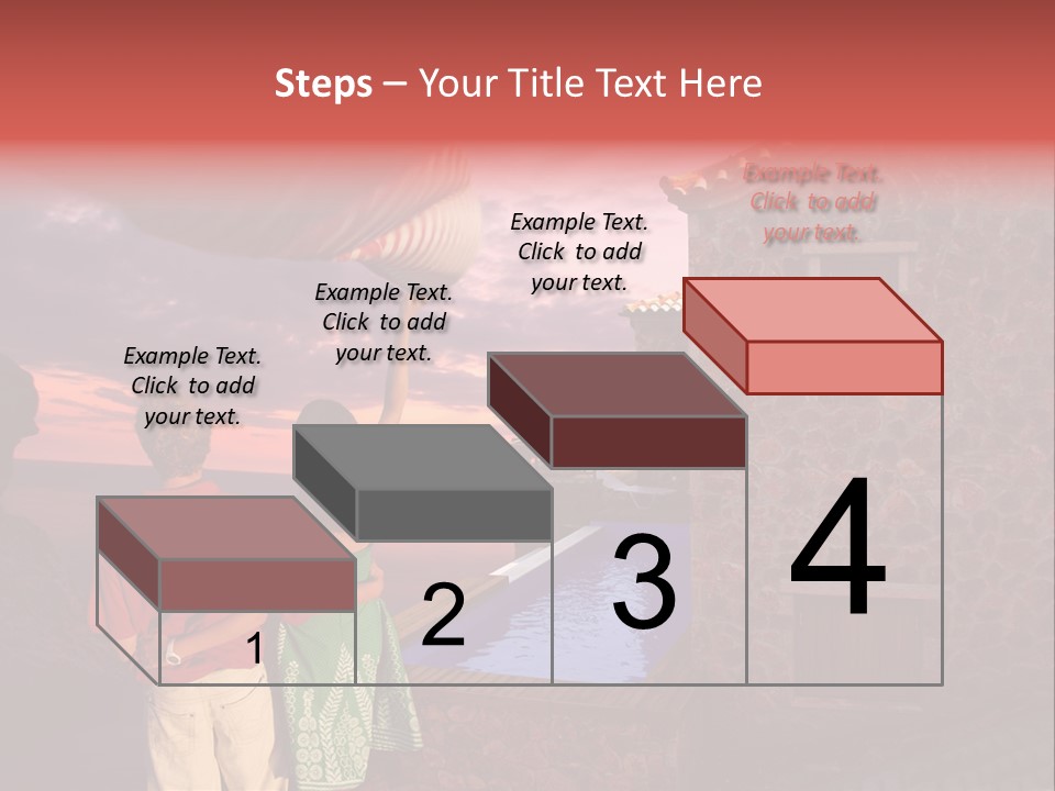 A Couple Of People Standing Next To A Building PowerPoint Template