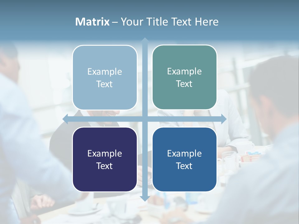 A Group Of Business People Sitting Around A Table PowerPoint Template