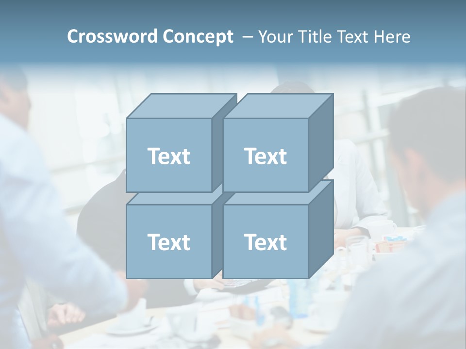 A Group Of Business People Sitting Around A Table PowerPoint Template