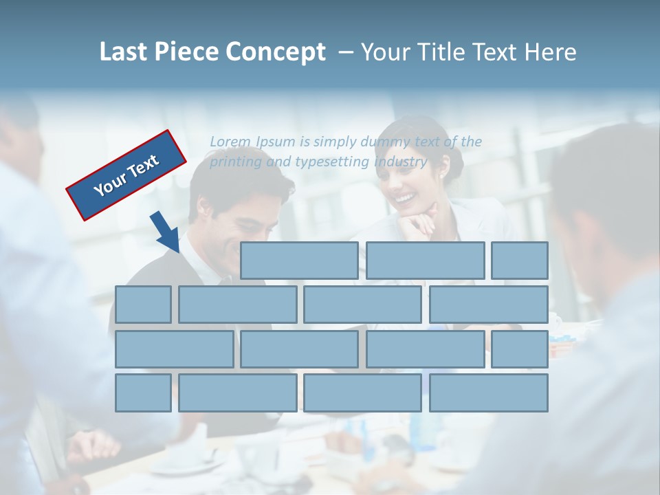 A Group Of Business People Sitting Around A Table PowerPoint Template