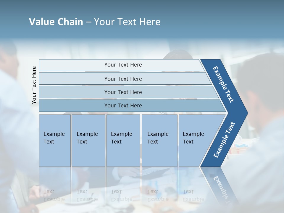 A Group Of Business People Sitting Around A Table PowerPoint Template