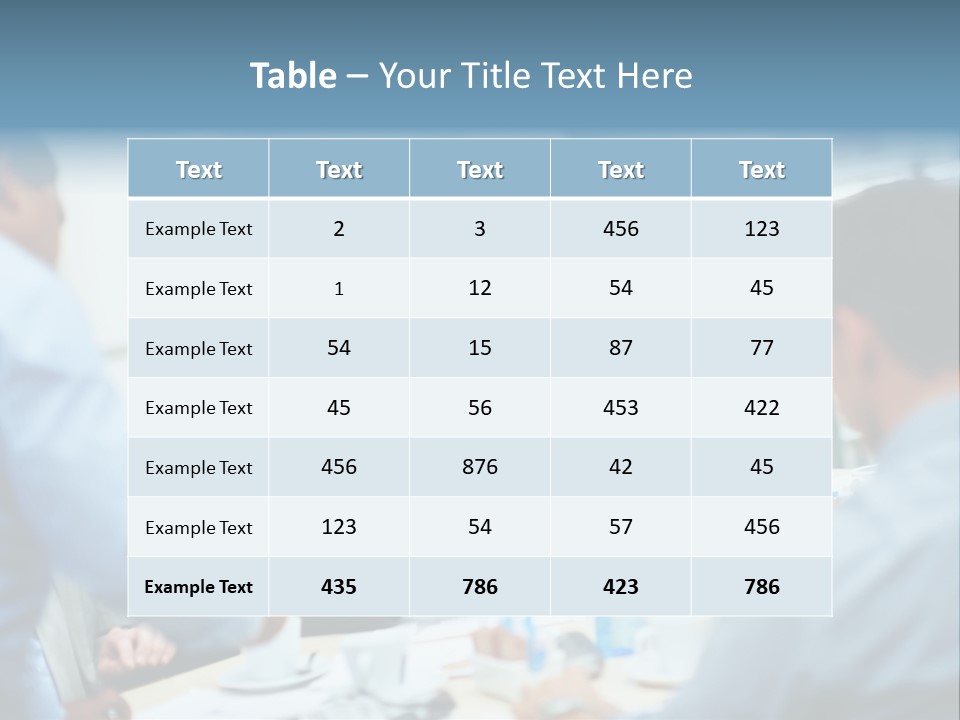 A Group Of Business People Sitting Around A Table PowerPoint Template