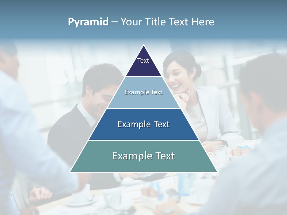 A Group Of Business People Sitting Around A Table PowerPoint Template