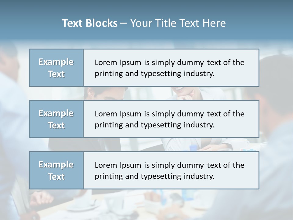 A Group Of Business People Sitting Around A Table PowerPoint Template